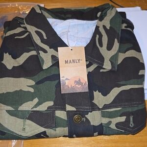 MANLY Camouflage Lightweight Shirt Jacket